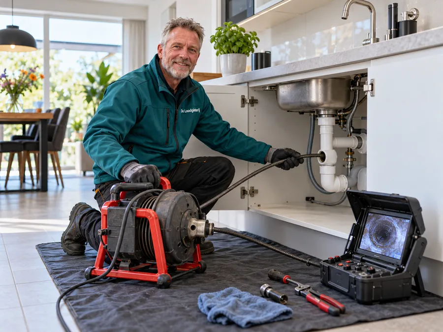 Monteur van De Loodgieterij aan het werk in Lelystad
